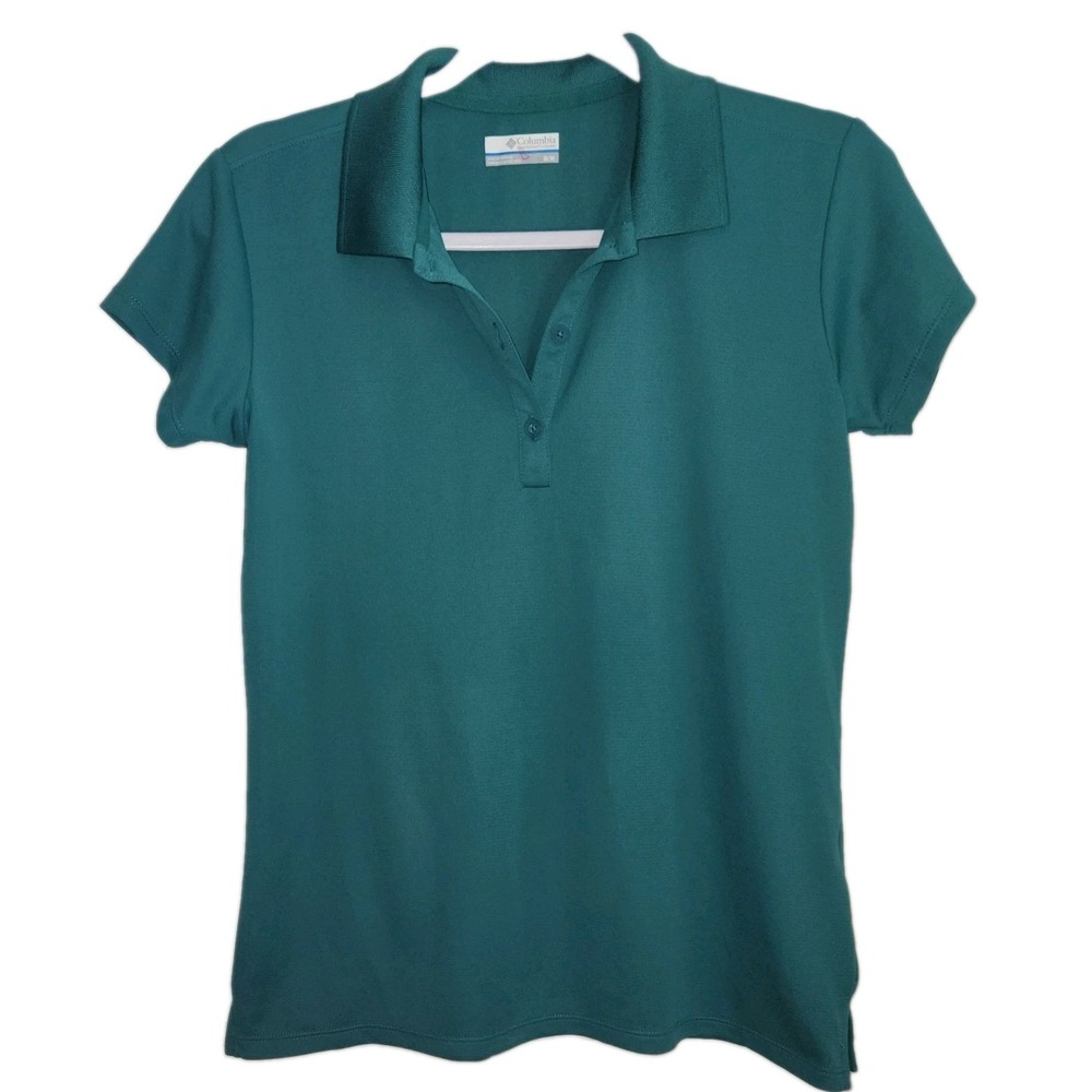 Columbia Teal Short Sleeve Polo. MEDIUM
